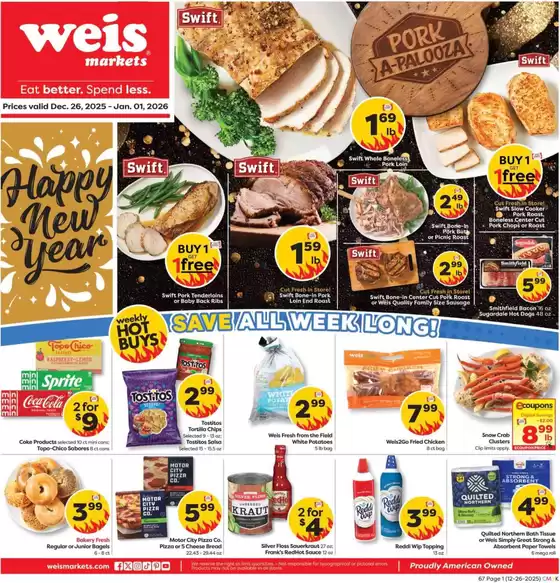 Weis Markets catalogue in Cockeysville MD | New offers to discover | 2025-12-26T00:00:00.000Z - 2026-01-01T00:00:00.000Z
