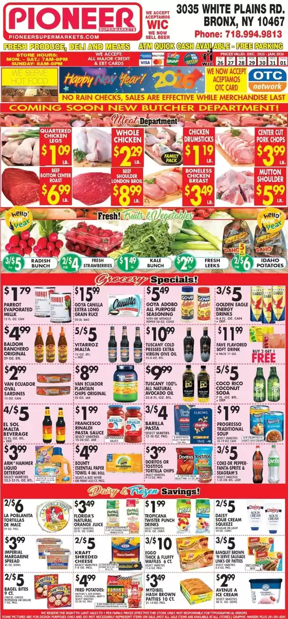 Pioneer Supermarkets catalogue in Easton MD | Current special promotions | 2025-12-26T00:00:00.000Z - 2026-01-01T00:00:00.000Z