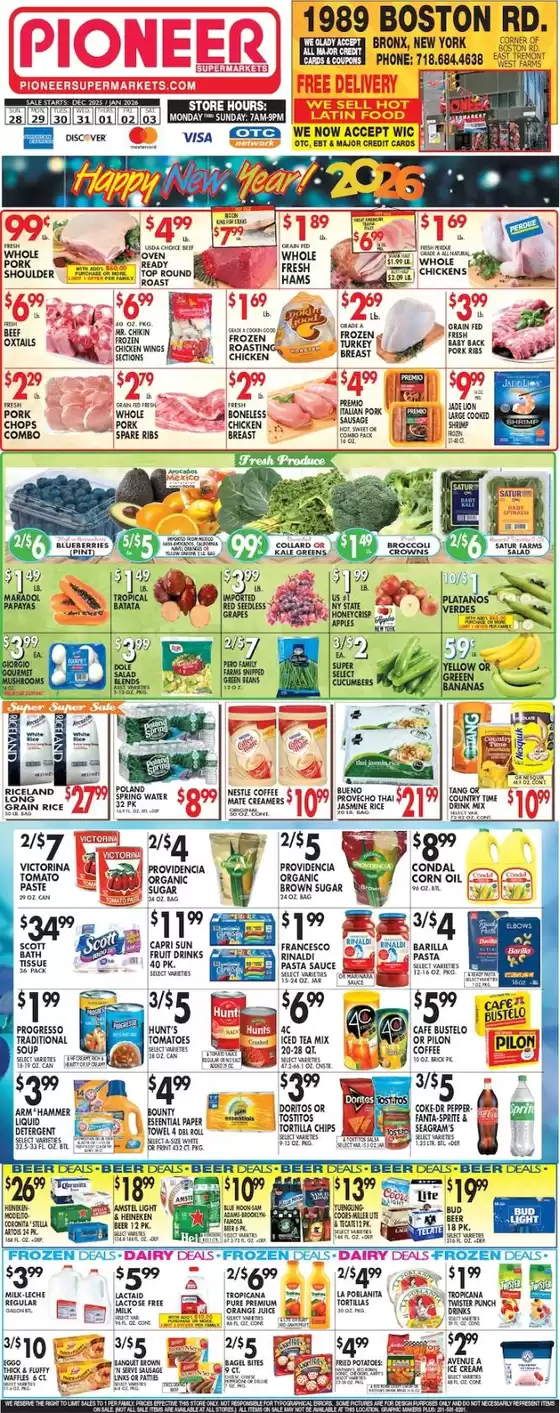 Pioneer Supermarkets catalogue in Easton MD | Current bargains and offers | 2025-12-28T00:00:00.000Z - 2026-01-03T00:00:00.000Z