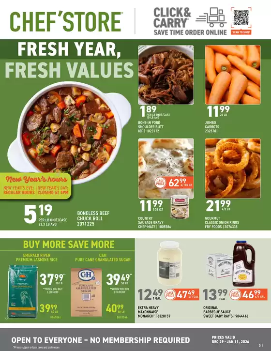 Chef'Store catalogue in Seth WV | Top offers for all bargain hunters | 2025-12-29T00:00:00.000Z - 2026-01-11T00:00:00.000Z