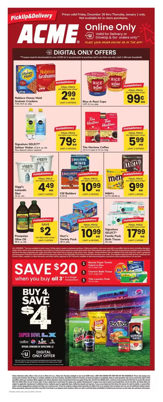 ACME catalogue in Nelsonville OH | Acme Markets - SP | 2025-12-26T00:00:00.000Z - 2026-01-01T00:00:00.000Z