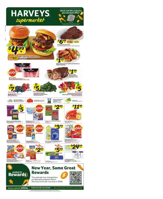 Harveys Supermarkets catalogue in Milpitas CA | Current special promotions | 2025-12-31T00:00:00.000Z - 2026-01-06T00:00:00.000Z