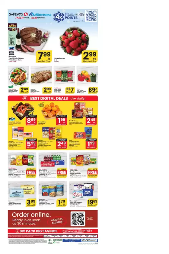 Albertsons catalogue in Milpitas CA | Exclusive deals and bargains | 2025-12-31T00:00:00.000Z - 2026-01-06T00:00:00.000Z