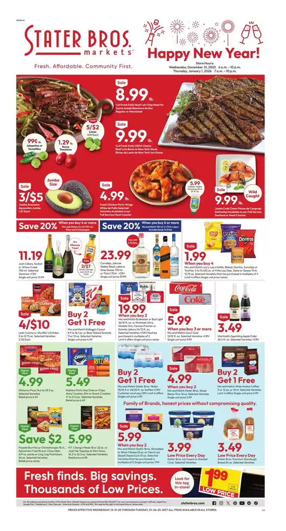 Stater Bros catalogue in Sacramento CA | Flyer | 2025-12-31T00:00:00.000Z - 2026-01-06T00:00:00.000Z
