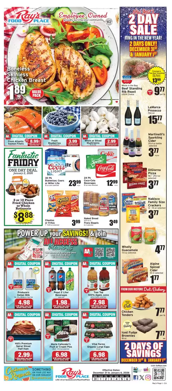 Ray's Food catalogue in Scottsdale AZ | Ray's Food weekly ad | 2025-12-31T00:00:00.000Z - 2026-01-06T00:00:00.000Z