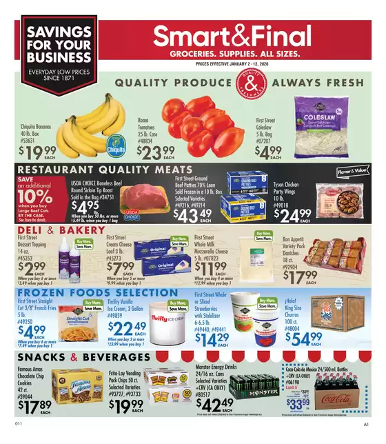 Smart & Final catalogue in Grand Prairie TX | Business & Club Savings (01/02/2026 - 01/13/2026) | 2026-01-01T00:00:00.000Z - 2026-01-13T00:00:00.000Z