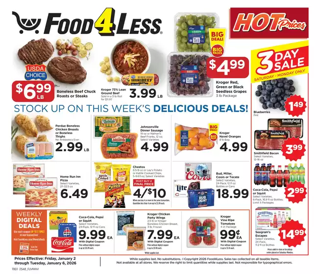 Food 4 Less catalogue in Grand Prairie TX | Top offers for all bargain hunters | 2026-01-02T00:00:00.000Z - 2026-01-06T00:00:00.000Z