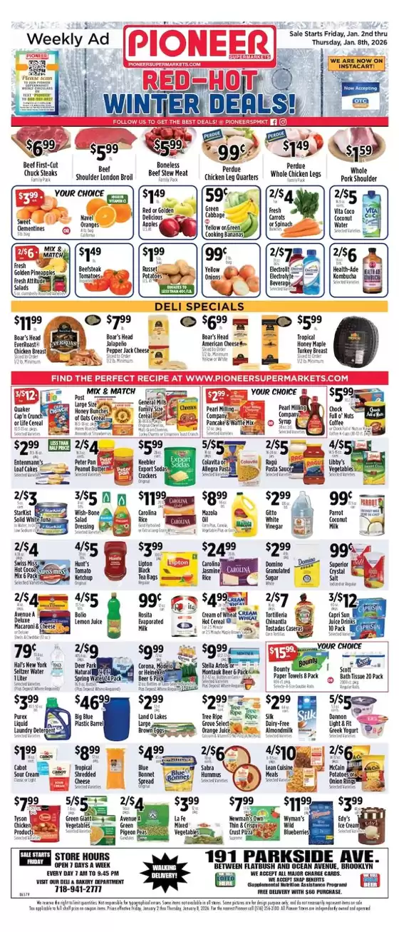 Pioneer Supermarkets catalogue in Cumberland MD | Exclusive deals and bargains | 2026-01-02T00:00:00.000Z - 2026-01-08T00:00:00.000Z