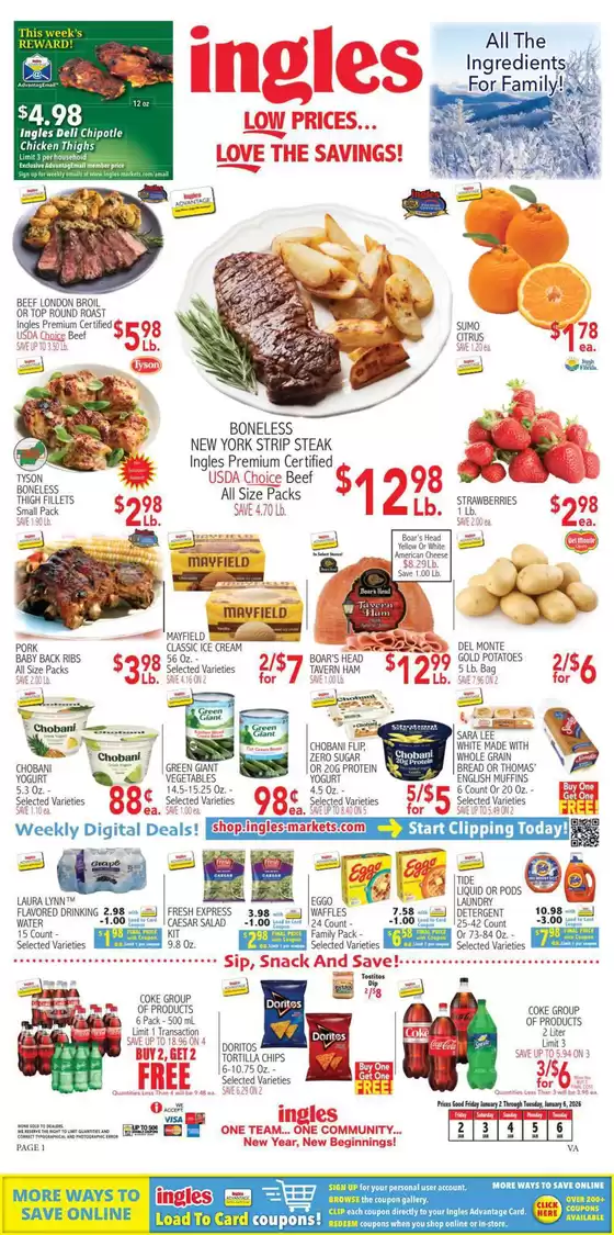 Ingles Markets catalogue in Ontario CA | Ingles Markets weekly ad | 2026-01-02T00:00:00.000Z - 2026-01-06T00:00:00.000Z