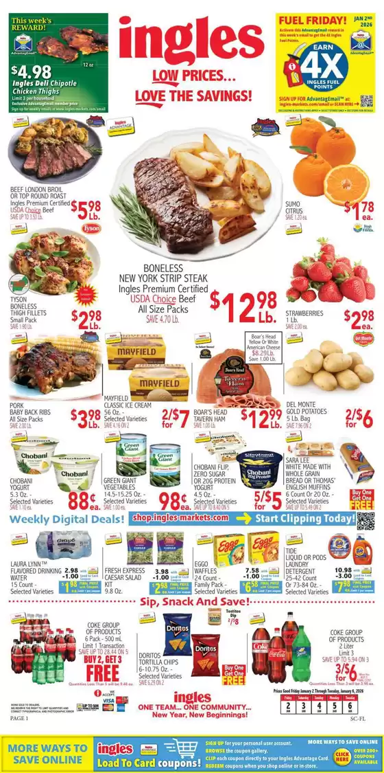 Ingles Markets catalogue in Ontario CA | Great offer for bargain hunters | 2026-01-02T00:00:00.000Z - 2026-01-06T00:00:00.000Z