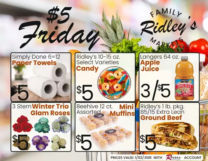 Ridley's Family Markets catalogue in Mc David FL | Ridley's Family Markets weekly ad | 2026-01-02T00:00:00.000Z - 2026-01-06T00:00:00.000Z