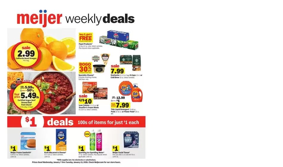 Meijer catalogue | Top offers for smart savers | 2026-01-07T00:00:00.000Z - 2026-01-13T00:00:00.000Z