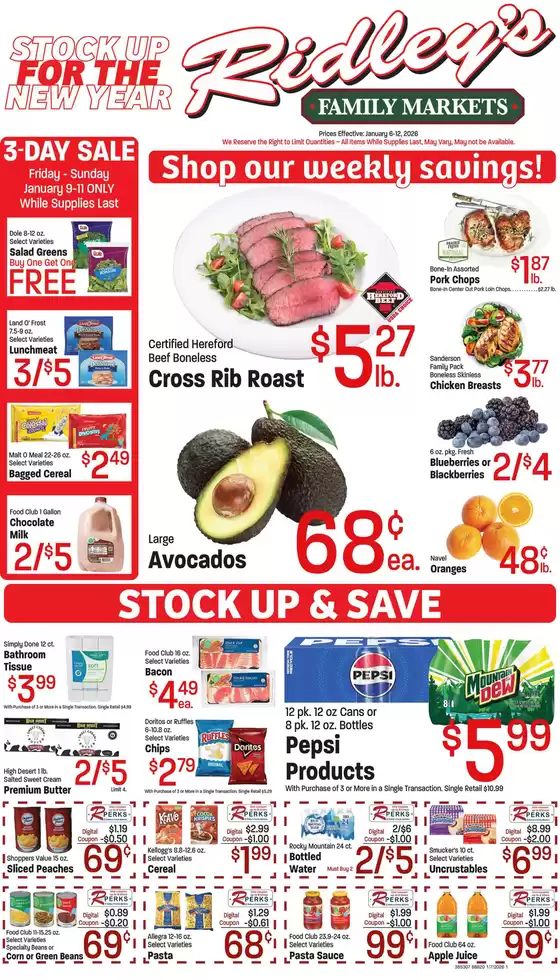 Ridley's Family Markets catalogue in Merchantville NJ | Wide range of offers | 2026-01-06T00:00:00.000Z - 2026-01-12T00:00:00.000Z