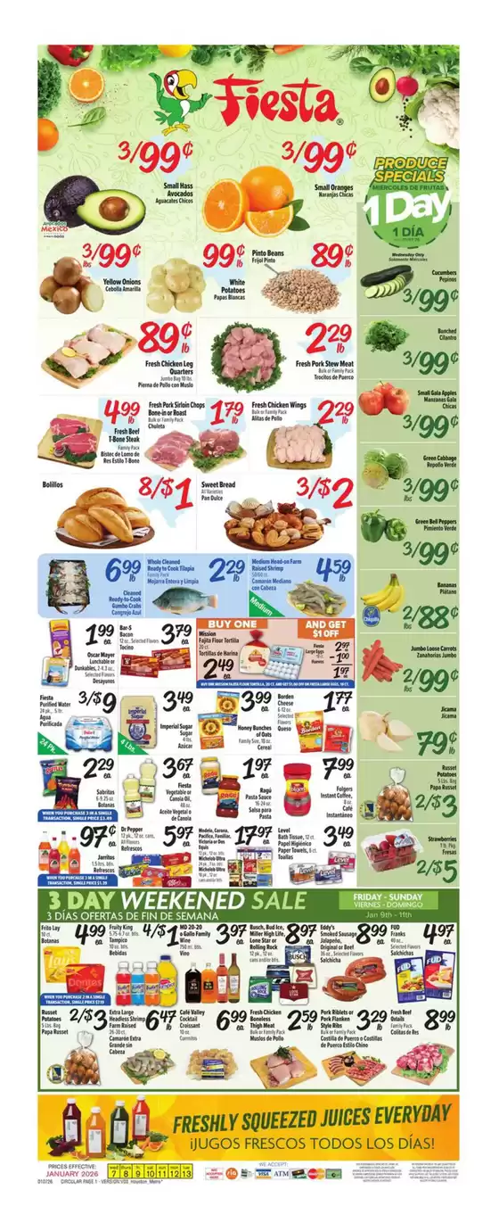Fiesta Mart catalogue in Houston TX | Our best bargains | 2026-01-07T00:00:00.000Z - 2026-01-13T00:00:00.000Z