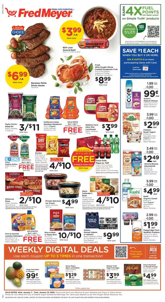 Fred Meyer catalogue in Los Angeles CA | Offers for bargain hunters | 2026-01-07T00:00:00.000Z - 2026-01-13T00:00:00.000Z