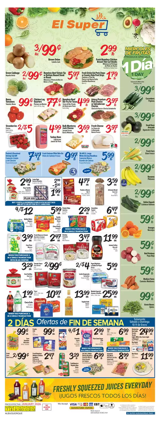 El Super catalogue | Weekly Ad Savings (01/07/26 - 01/13/26) | 2026-01-07T00:00:00.000Z - 2026-01-13T00:00:00.000Z