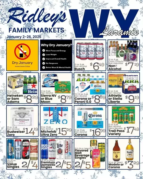 Ridley's Family Markets catalogue | Great discounts on selected products | 2026-01-02T00:00:00.000Z - 2026-01-29T00:00:00.000Z