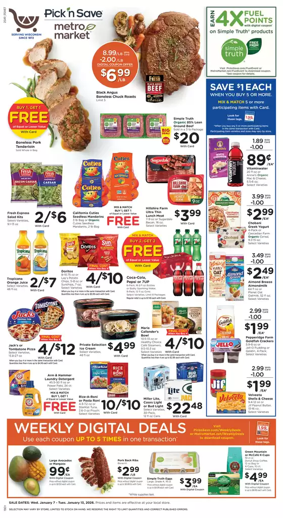 Pick'n Save catalogue in Santa Ana CA | Weekly Ad | 2026-01-07T00:00:00.000Z - 2026-01-13T00:00:00.000Z