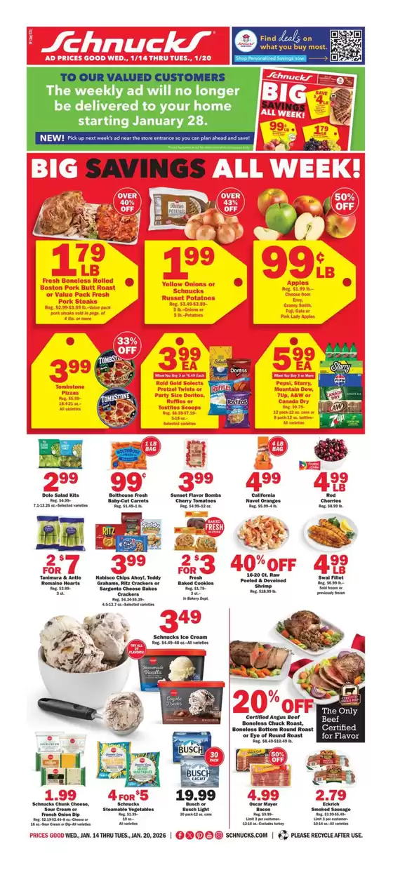 Schnucks catalogue in Ashland City TN | Great discounts on selected products | 2026-01-14T00:00:00.000Z - 2026-01-20T00:00:00.000Z