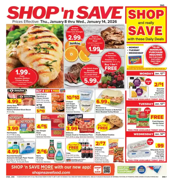 Shop 'n Save catalogue | Shop 'n Save Weekly ad | 2026-01-08T00:00:00.000Z - 2026-01-14T00:00:00.000Z