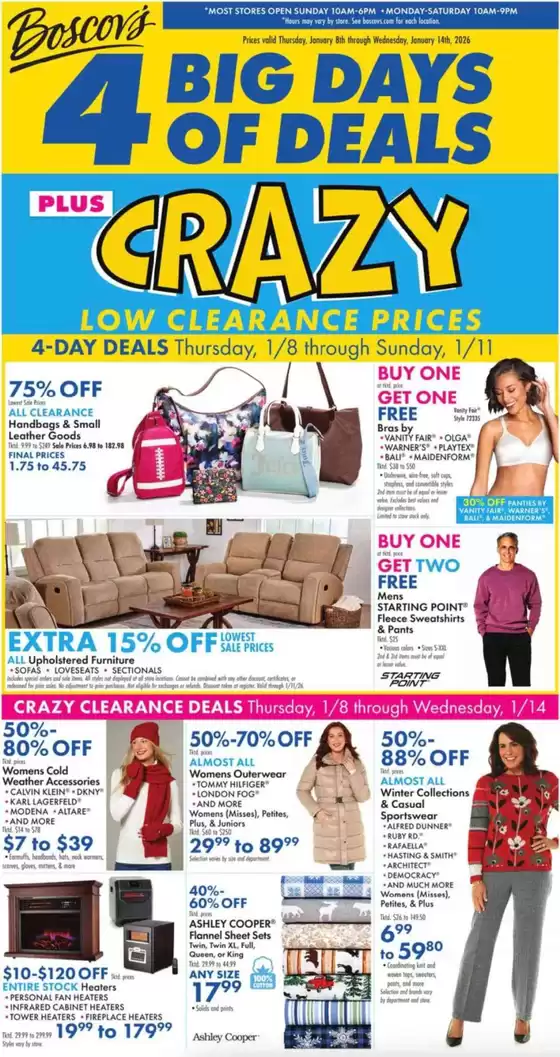 Boscov's catalogue in Fort Wayne IN | Weekly Ads Boscov's | 2026-01-08T00:00:00.000Z - 2026-01-14T00:00:00.000Z