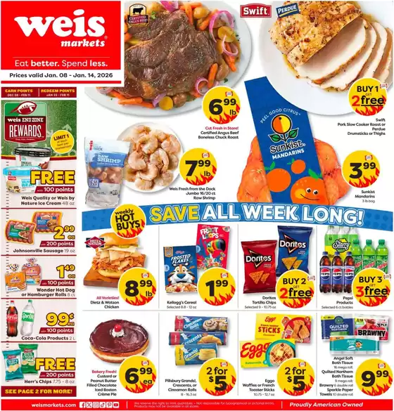 Weis Markets catalogue in Carthage IL | Current deals and offers | 2026-01-08T00:00:00.000Z - 2026-01-14T00:00:00.000Z