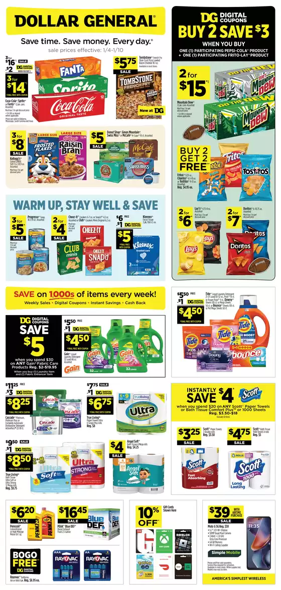 Dollar General catalogue in Deerfield Beach FL | Dollar General Weekly Ad | 2026-01-04T00:00:00.000Z - 2026-01-10T00:00:00.000Z
