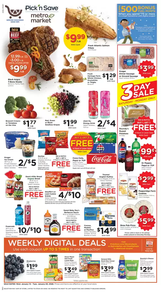 Pick'n Save catalogue | Top offers for all bargain hunters | 2026-01-14T00:00:00.000Z - 2026-01-20T00:00:00.000Z