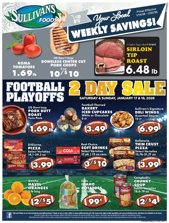 Sullivan's Foods catalogue | Top offers for all bargain hunters | 2026-01-14T00:00:00.000Z - 2026-01-20T00:00:00.000Z