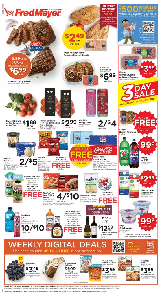 Fred Meyer catalogue in Sunrise FL | Our best deals for you | 2026-01-14T00:00:00.000Z - 2026-01-20T00:00:00.000Z