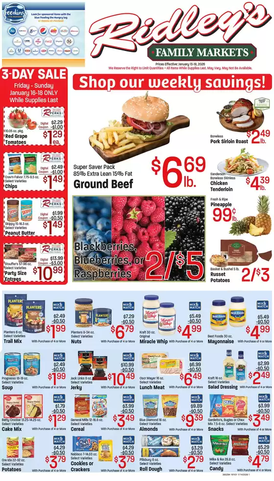 Ridley's Family Markets catalogue in Woodbridge VA | Top deals for all customers | 2026-01-13T00:00:00.000Z - 2026-01-19T00:00:00.000Z