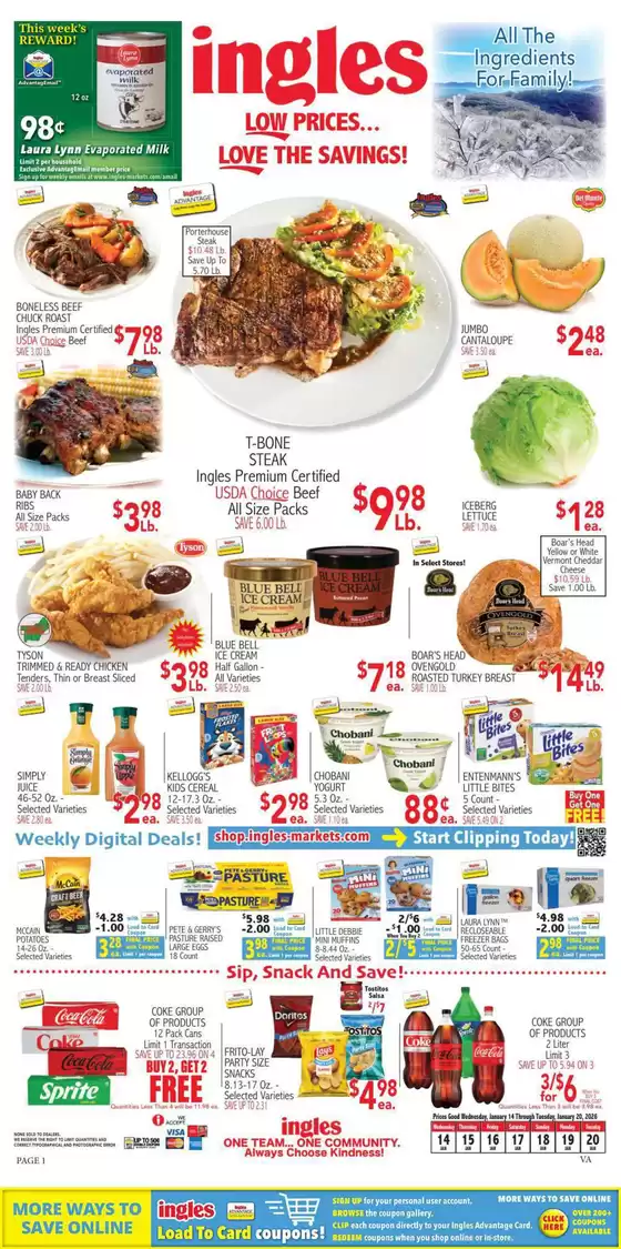 Ingles Markets catalogue in Hollister CA | Offers for bargain hunters | 2026-01-14T00:00:00.000Z - 2026-01-20T00:00:00.000Z