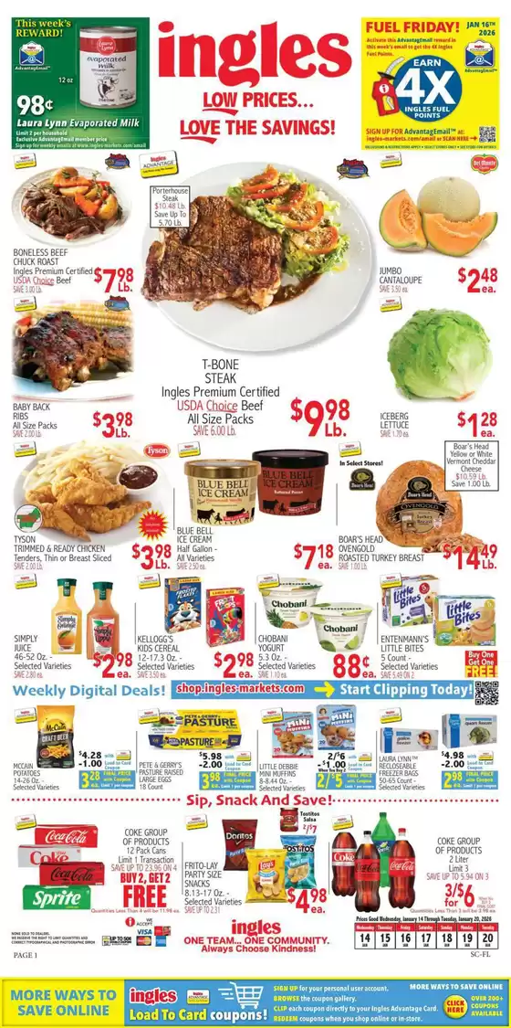 Ingles Markets catalogue in Hollister CA | Top offers for all bargain hunters | 2026-01-14T00:00:00.000Z - 2026-01-20T00:00:00.000Z