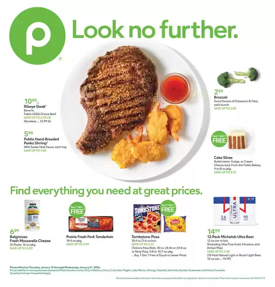 Publix catalogue | Our best offers for you | 2026-01-15T00:00:00.000Z - 2026-01-21T00:00:00.000Z