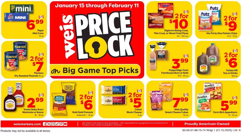 Weis Markets catalogue | Discounts and promotions | 2026-01-15T00:00:00.000Z - 2026-02-11T00:00:00.000Z