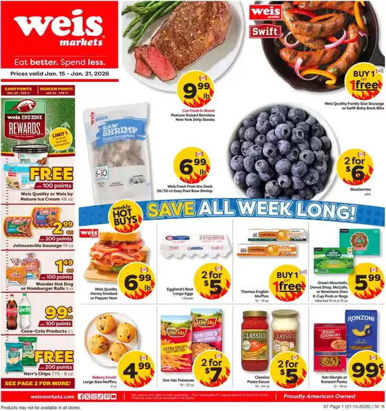 Weis Markets catalogue | New offers to discover | 2026-01-15T00:00:00.000Z - 2026-01-21T00:00:00.000Z