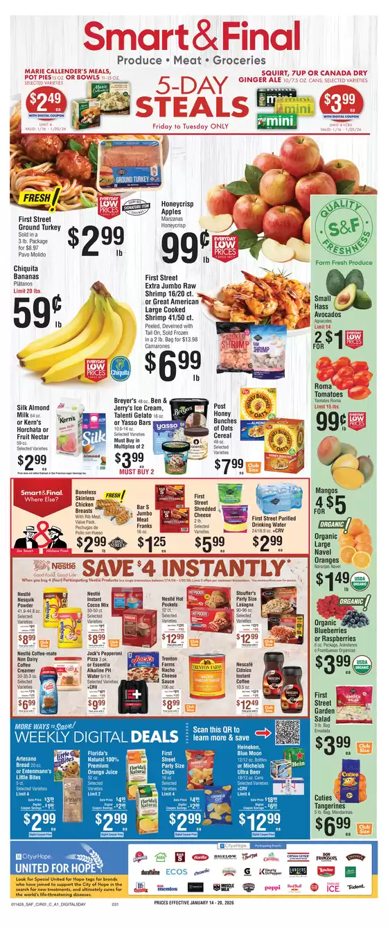 Smart & Final catalogue in La Follette TN | Weekly Ad Savings (01/14/2026 - 01/20/2026) | 2026-01-16T00:00:00.000Z - 2026-01-20T00:00:00.000Z