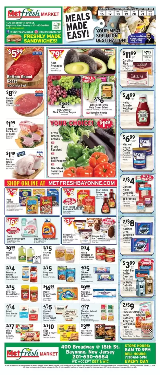 Met Foodmarkets catalogue in Williamsburg KY | Met Foodmarkets weekly ad | 2026-01-16T00:00:00.000Z - 2026-01-22T00:00:00.000Z