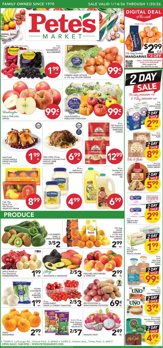 Pete's Fresh Market catalogue in Sugar Land TX | Current deals and offers | 2026-01-14T00:00:00.000Z - 2026-01-20T00:00:00.000Z