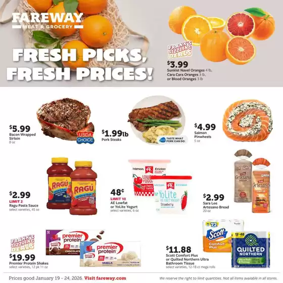 Fareway catalogue in Galloway OH | Discover attractive offers | 2026-01-19T00:00:00.000Z - 2026-01-24T00:00:00.000Z
