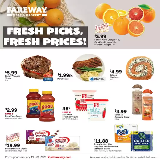 Fareway catalogue in Galloway OH | Top deals and discounts | 2026-01-19T00:00:00.000Z - 2026-01-24T00:00:00.000Z