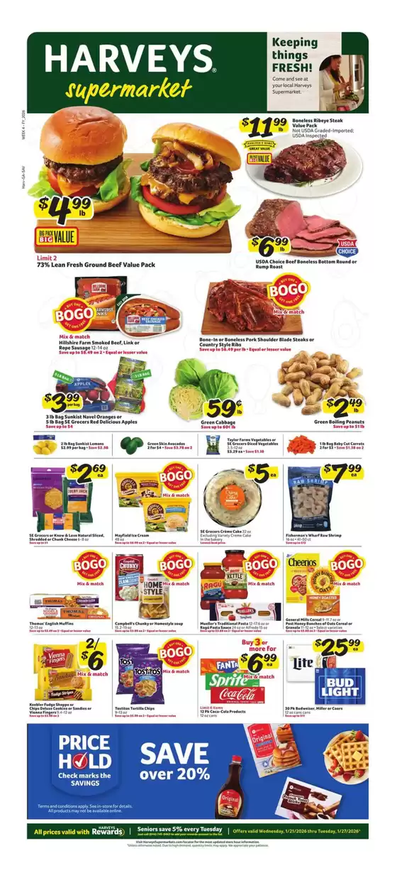 Harveys Supermarkets catalogue | Special offers for you | 2026-01-21T00:00:00.000Z - 2026-01-27T00:00:00.000Z