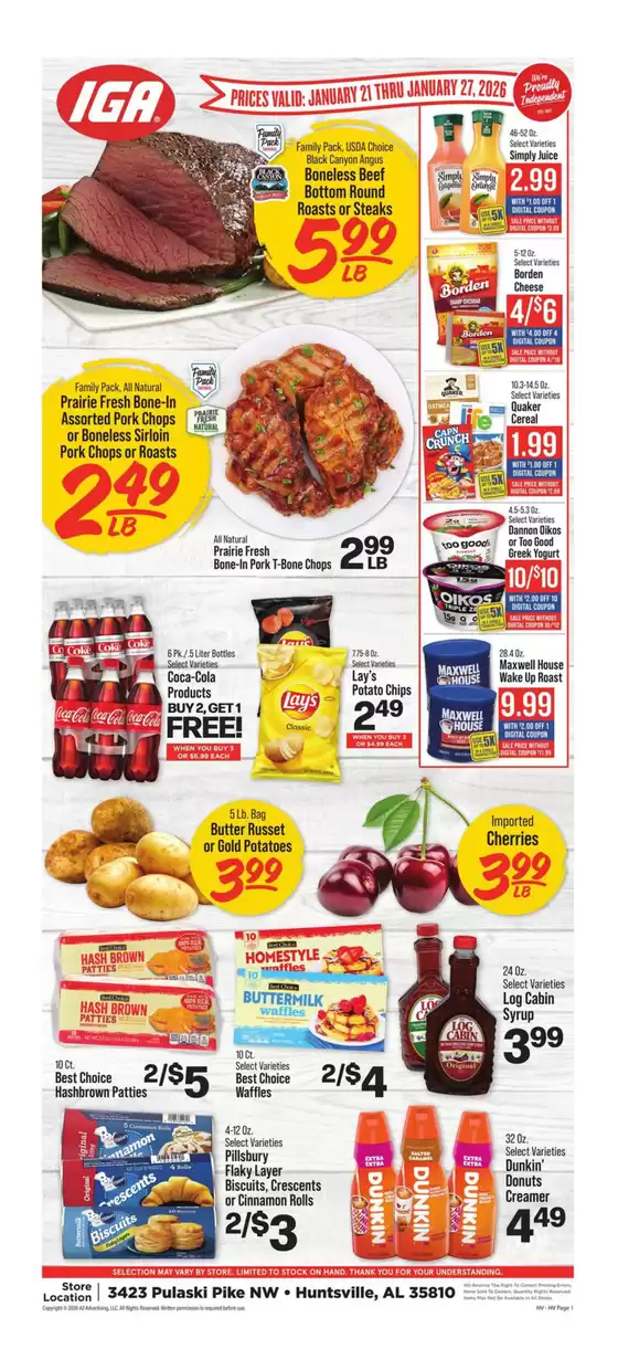 IGA catalogue in Baytown TX | Weekly Flyer (organic) | 2026-01-21T00:00:00.000Z - 2026-01-27T00:00:00.000Z
