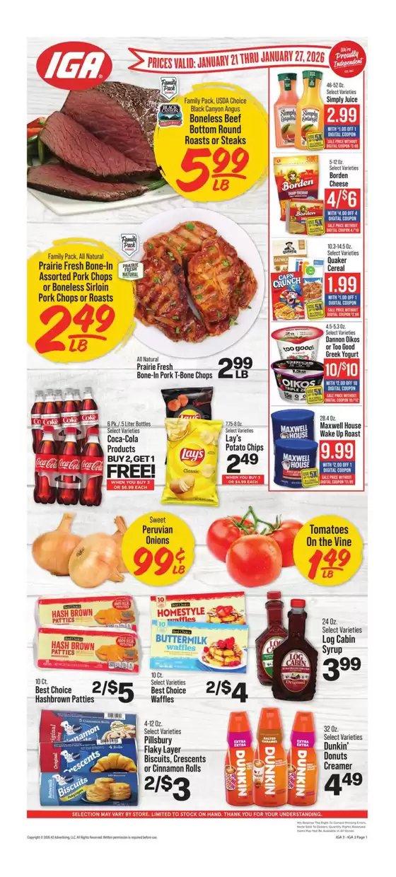 IGA catalogue in Baytown TX | Top offers for smart savers | 2026-01-21T00:00:00.000Z - 2026-01-27T00:00:00.000Z