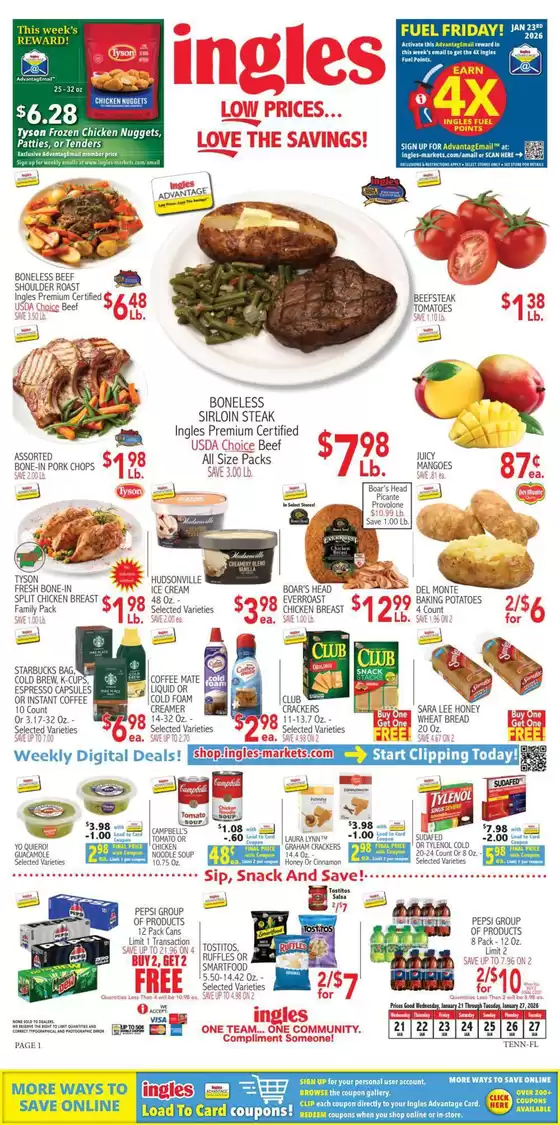 Ingles Markets catalogue in Wetumpka AL | Attractive special offers for everyone | 2026-01-21T00:00:00.000Z - 2026-01-27T00:00:00.000Z
