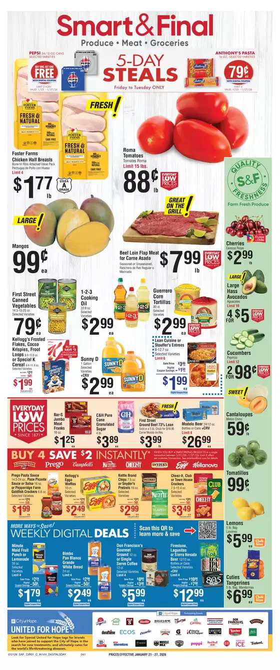 Smart & Final catalogue in Yuma AZ | Top deals and discounts | 2026-01-23T00:00:00.000Z - 2026-01-27T00:00:00.000Z