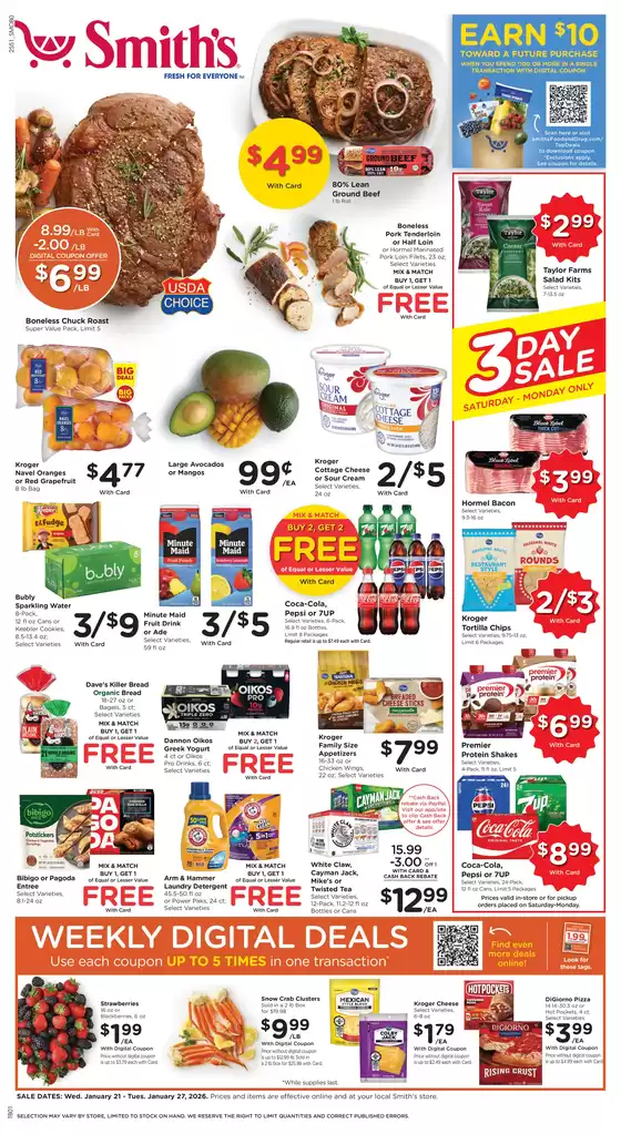 Smith's catalogue in Grindstone PA | Exclusive deals for our customers | 2026-01-21T00:00:00.000Z - 2026-01-27T00:00:00.000Z