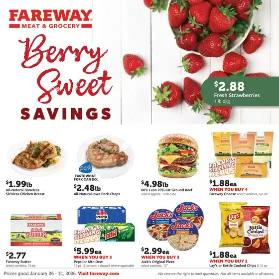 Fareway catalogue in Marysville OH | Top deals for all customers | 2026-01-26T00:00:00.000Z - 2026-01-31T00:00:00.000Z