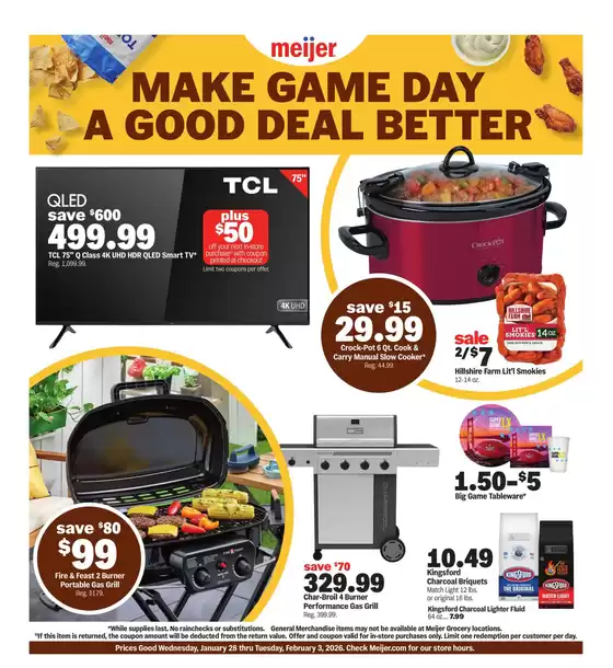 Meijer catalogue in Locust NC | MAKE GAME DAY A GOOD DEAL BETTER | 2026-01-28T00:00:00.000Z - 2026-02-03T00:00:00.000Z