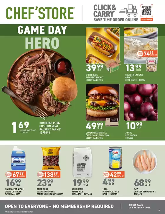 Chef'Store catalogue in Attica NY | Chef'Store weekly ad | 2026-01-26T00:00:00.000Z - 2026-02-08T00:00:00.000Z